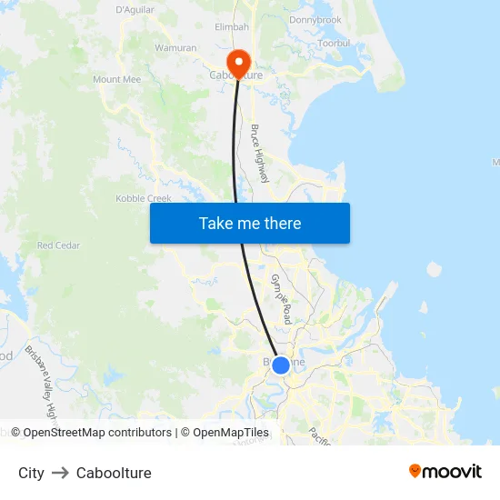 City to Caboolture map