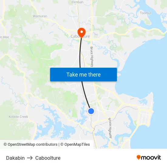 Dakabin to Caboolture map