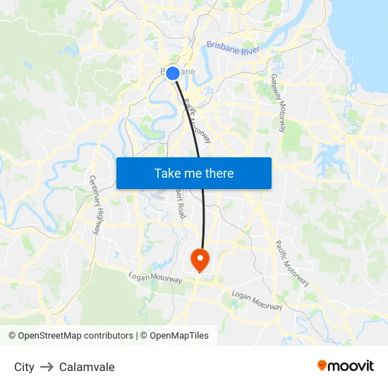City to Calamvale map