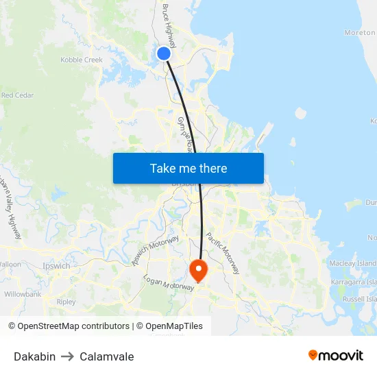 Dakabin to Calamvale map