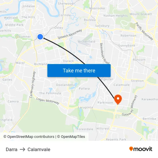 Darra to Calamvale map