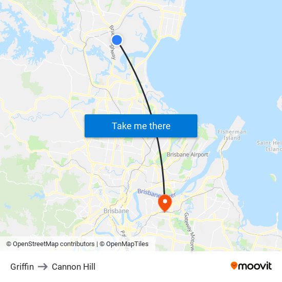 Griffin to Cannon Hill map