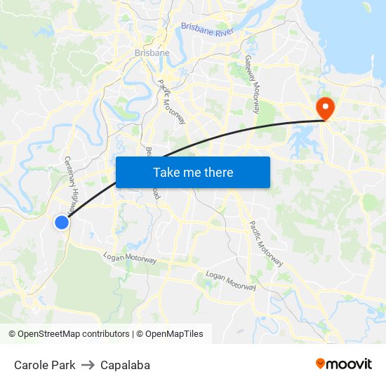 Carole Park to Capalaba map