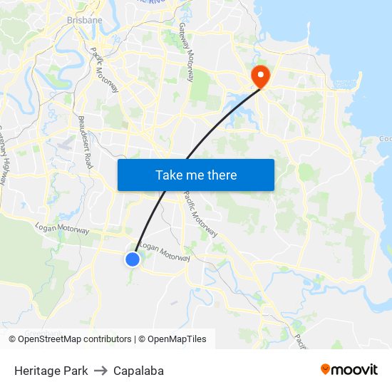 Heritage Park to Capalaba map