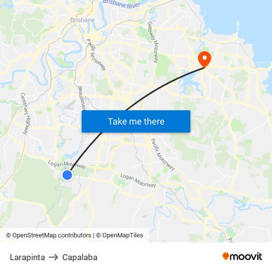 Larapinta to Capalaba map