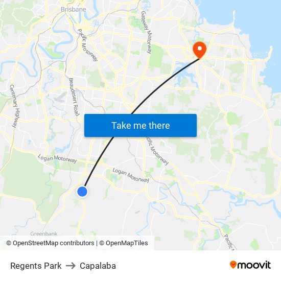 Regents Park to Capalaba map