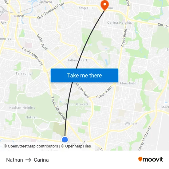 Nathan to Carina map