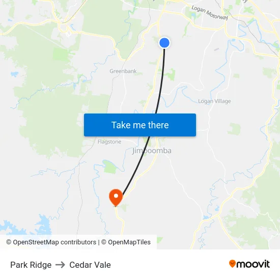 Park Ridge to Cedar Vale map