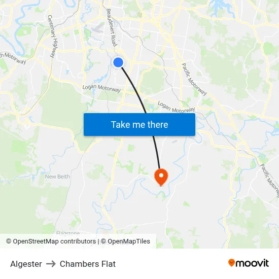 Algester to Chambers Flat map