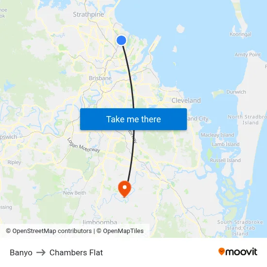 Banyo to Chambers Flat map