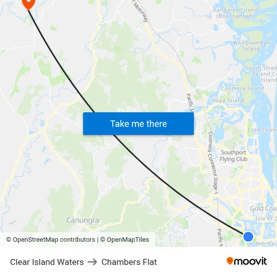 Clear Island Waters to Chambers Flat map