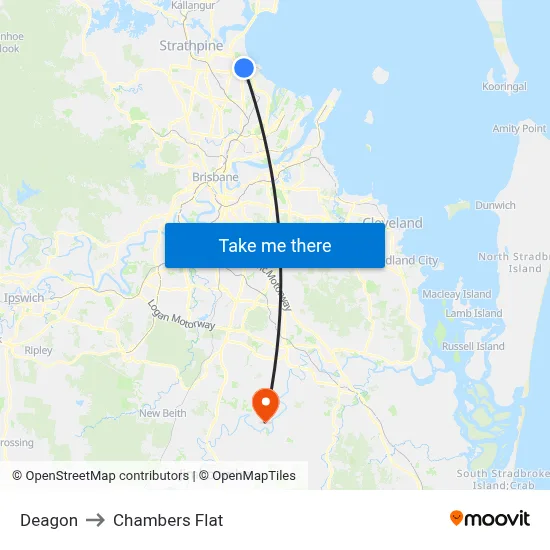 Deagon to Chambers Flat map