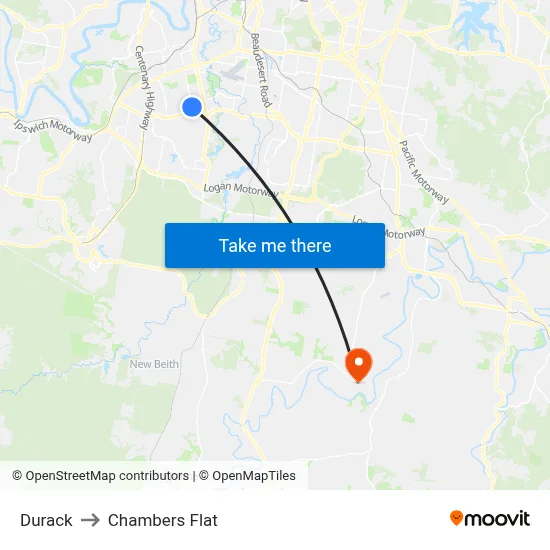 Durack to Chambers Flat map