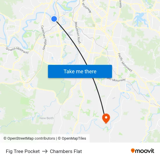 Fig Tree Pocket to Chambers Flat map