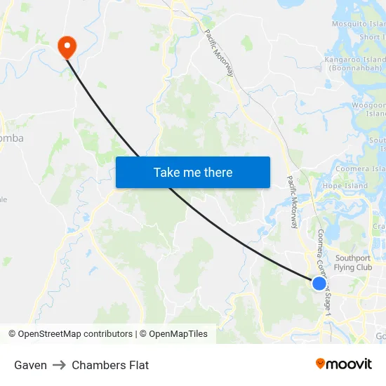 Gaven to Chambers Flat map