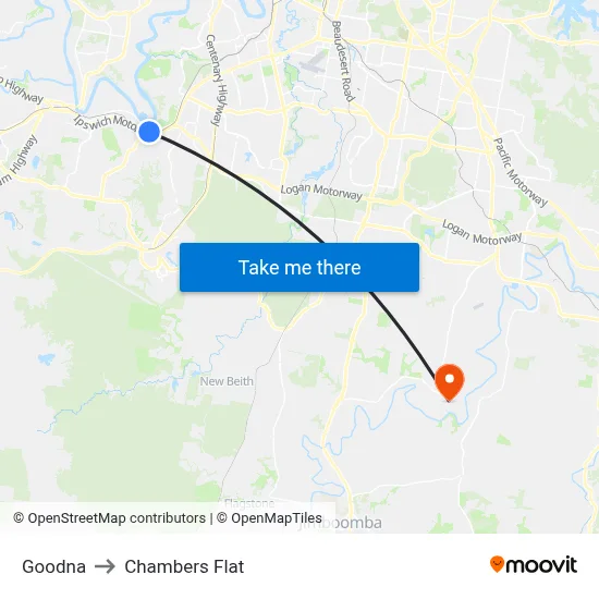 Goodna to Chambers Flat map