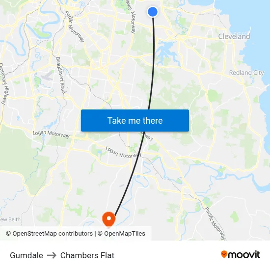 Gumdale to Chambers Flat map