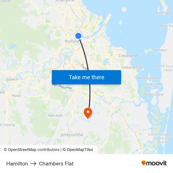Hamilton to Chambers Flat map