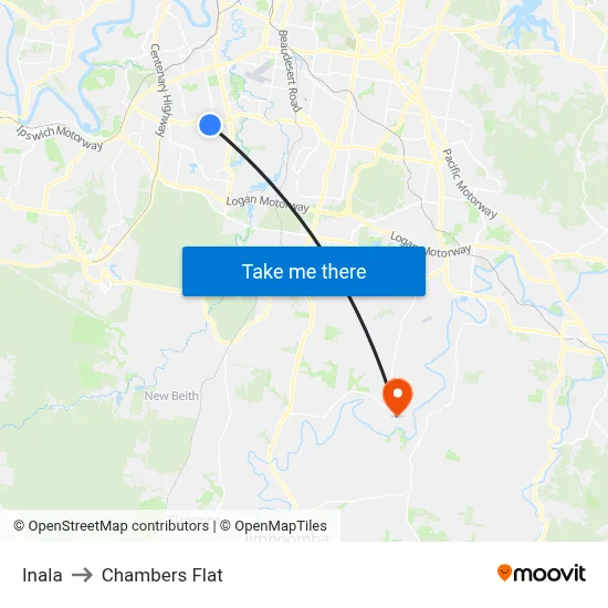 Inala to Chambers Flat map