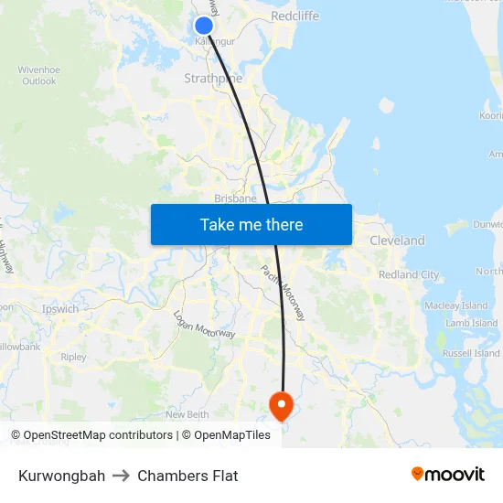 Kurwongbah to Chambers Flat map