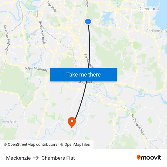 Mackenzie to Chambers Flat map
