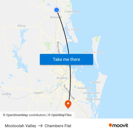 Mooloolah Valley to Chambers Flat map