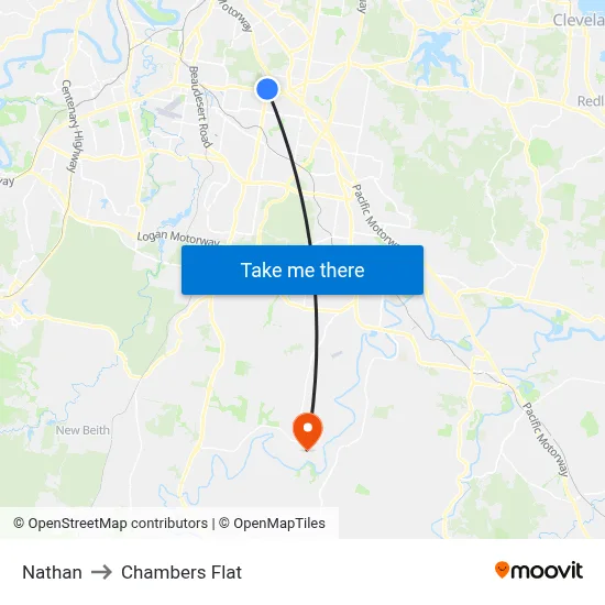 Nathan to Chambers Flat map