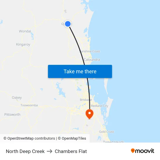 North Deep Creek to Chambers Flat map