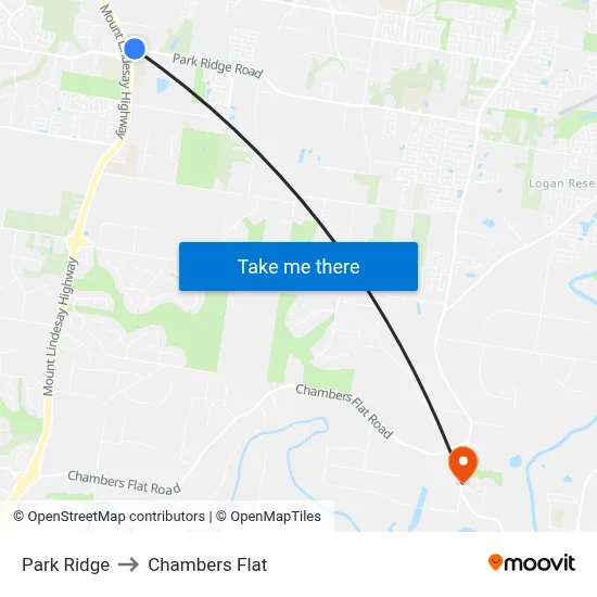Park Ridge to Chambers Flat map