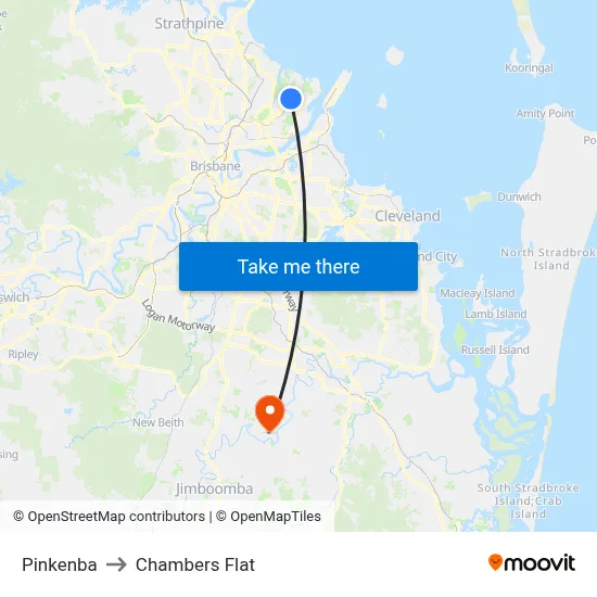 Pinkenba to Chambers Flat map