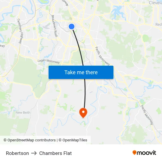 Robertson to Chambers Flat map