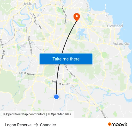 Logan Reserve to Chandler map