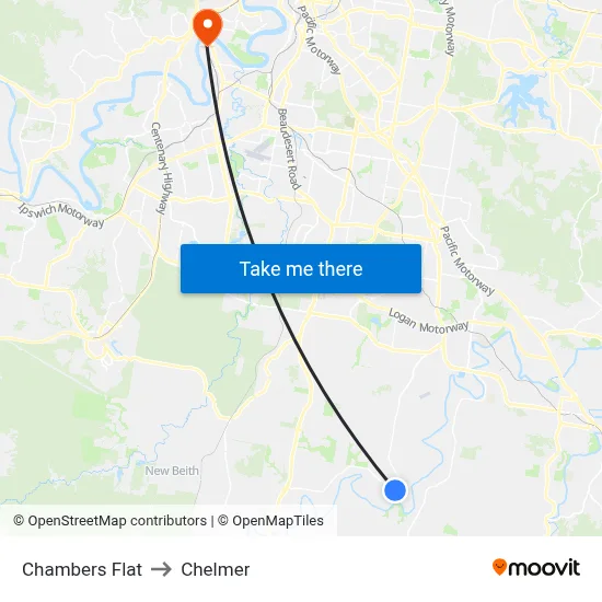 Chambers Flat to Chelmer map