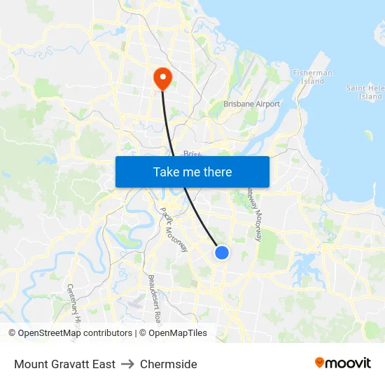 Mount Gravatt East to Chermside map