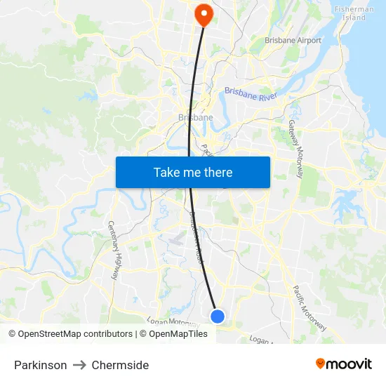 Parkinson to Chermside map