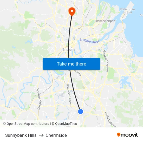 Sunnybank Hills to Chermside map