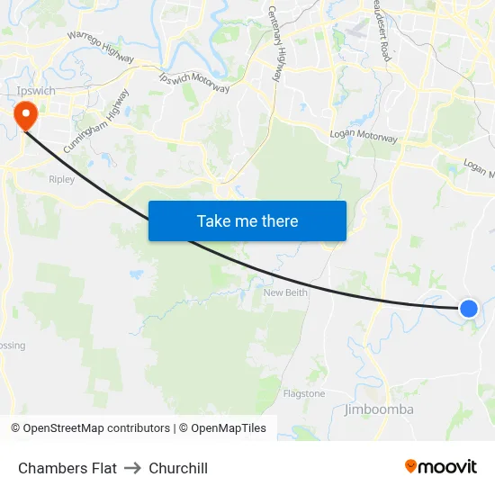 Chambers Flat to Churchill map