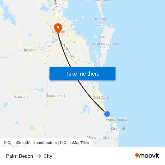 Palm Beach to City map
