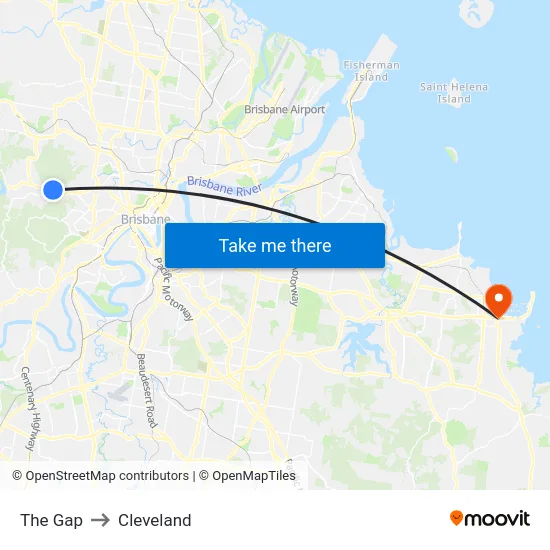 The Gap to Cleveland map