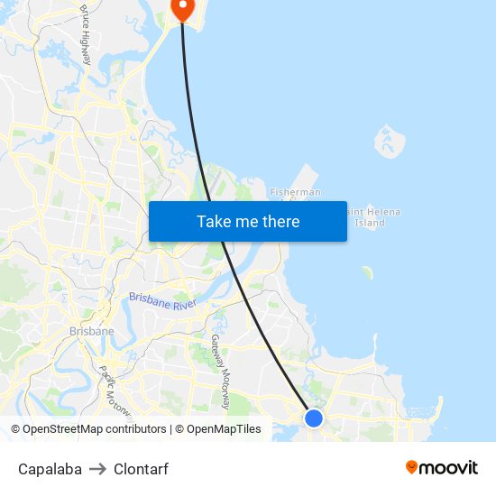 Capalaba to Clontarf map