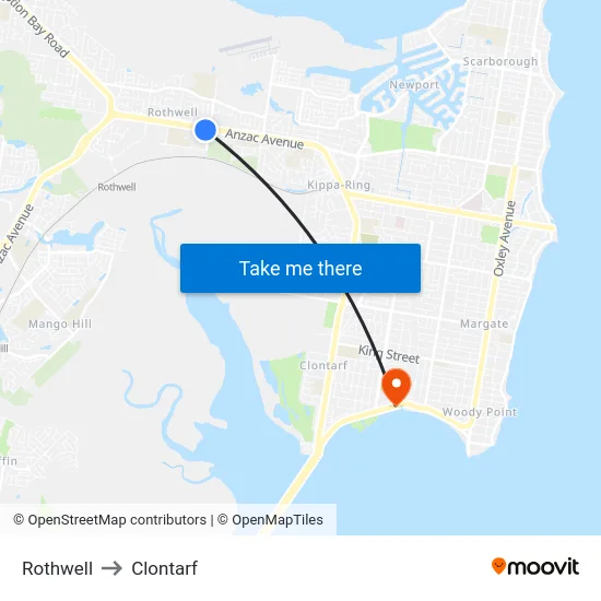Rothwell to Clontarf map