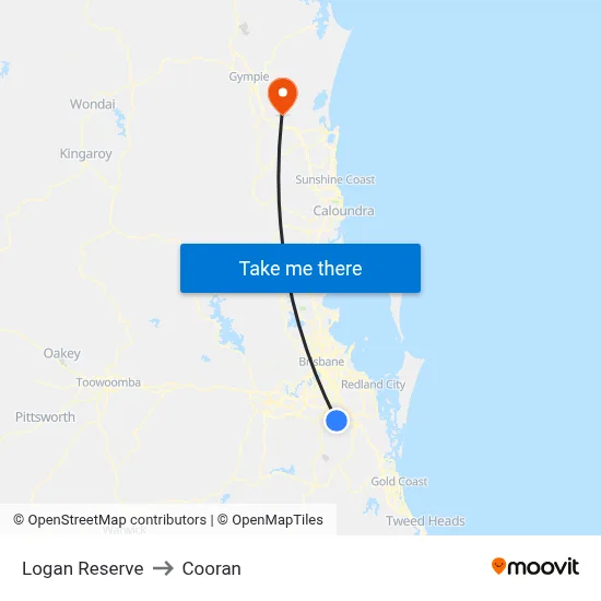Logan Reserve to Cooran map