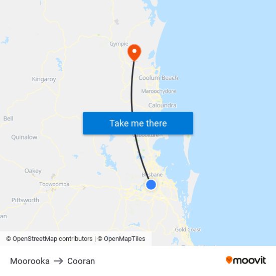 Moorooka to Cooran map