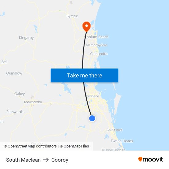 South Maclean to Cooroy map