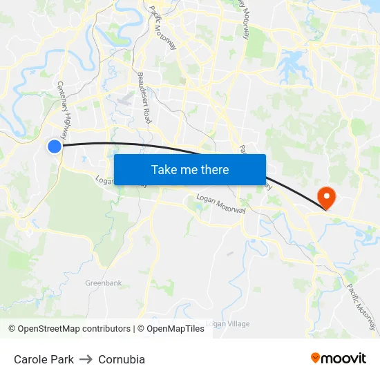 Carole Park to Cornubia map