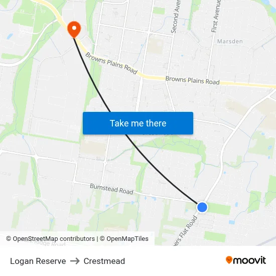 Logan Reserve to Crestmead map