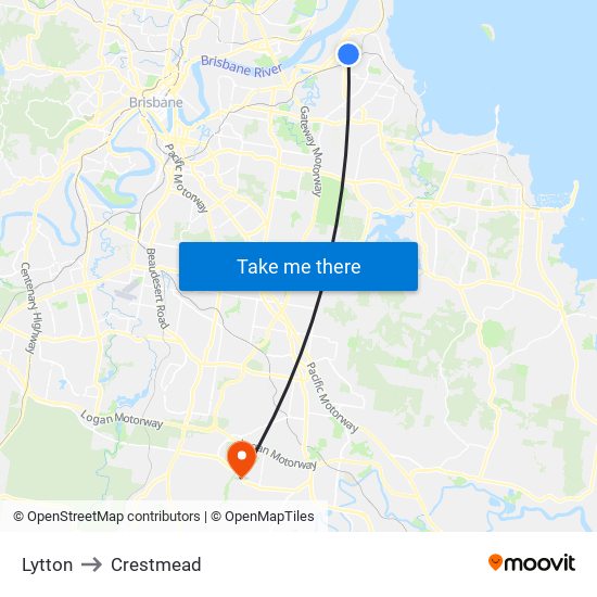 Lytton to Crestmead map