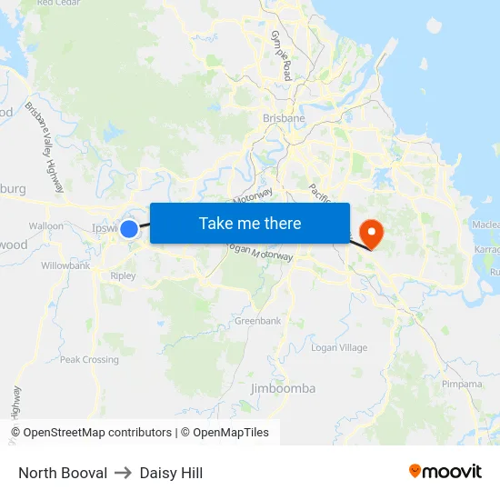 North Booval to Daisy Hill map