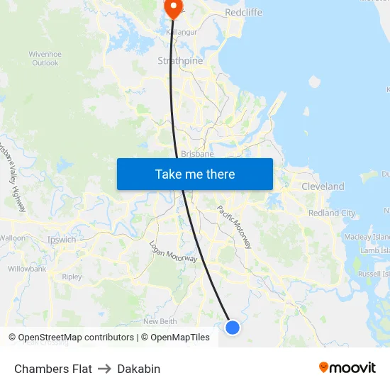 Chambers Flat to Dakabin map