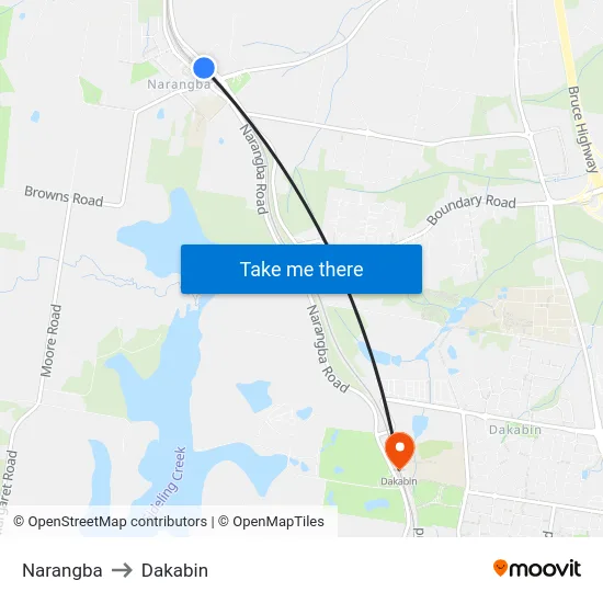 Narangba to Dakabin map